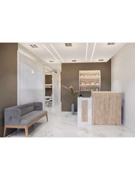 Reception per Centro Estetico - Pannello Intero RG - 1mt Bianca