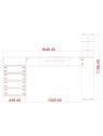 Tavolo Manicure Astra Simple con Aspiratore B-B 140cm | Pierucci