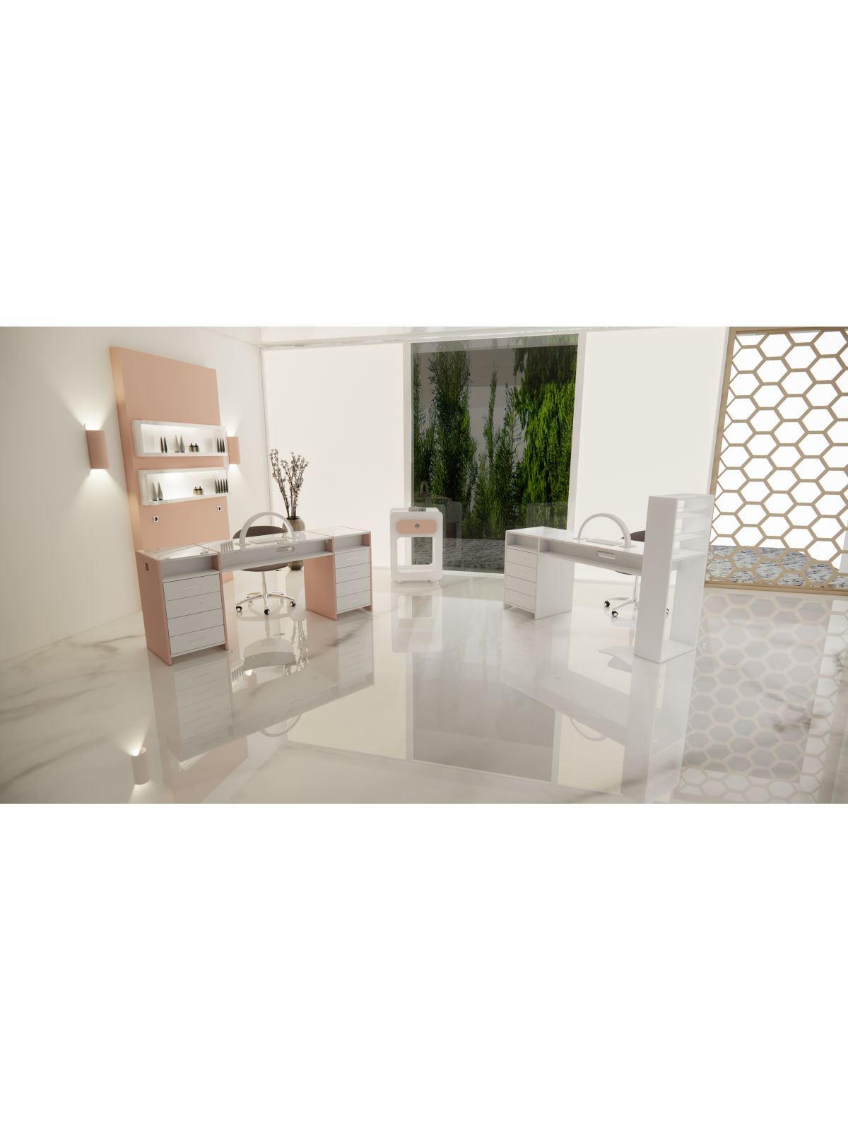 Tavolo Manicure Astra Simple con Aspiratore B-B 140cm | Pierucci